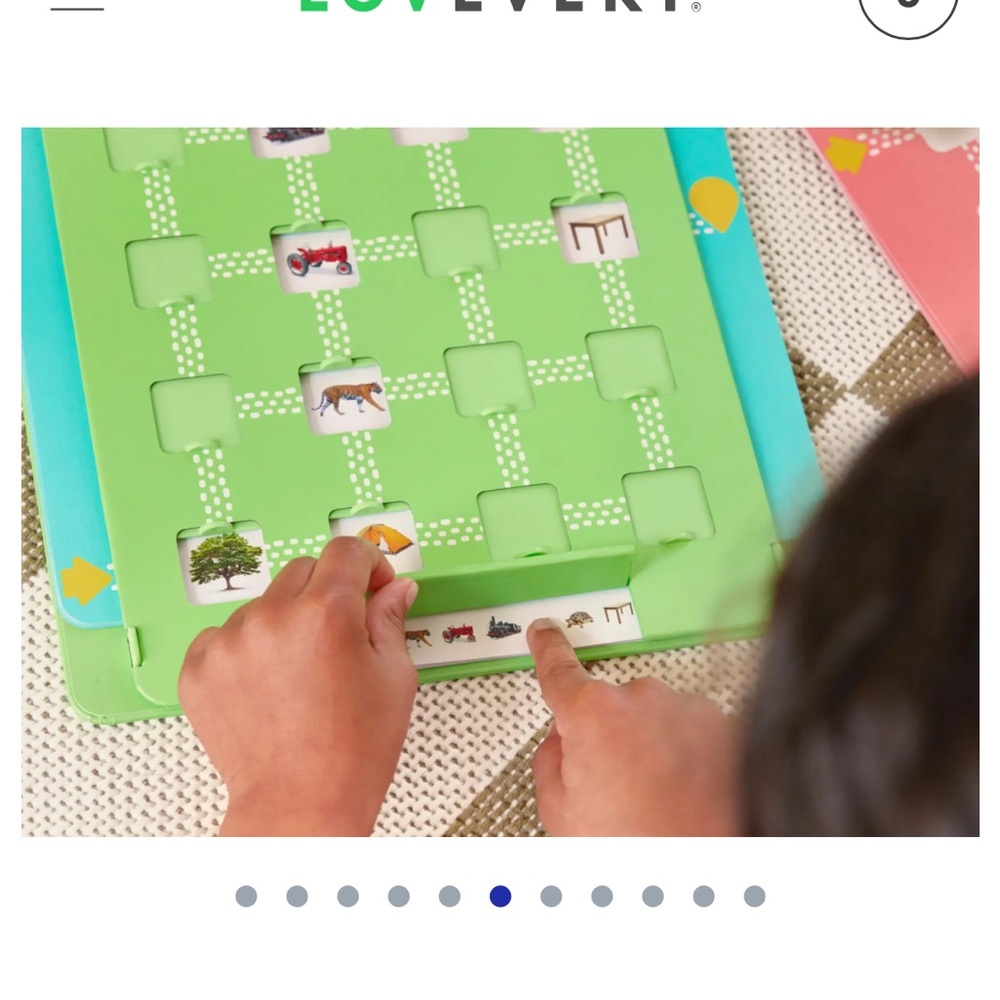Lovevery Green Activity Board with Cards - Picture 3 of 3